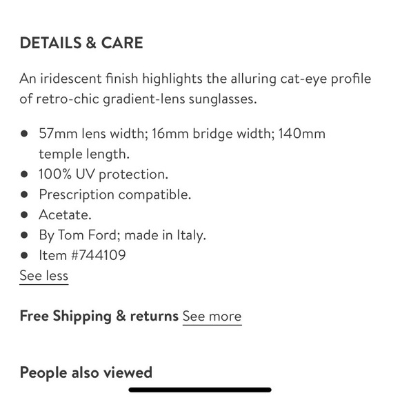 TOM FORD ‘Gina’ 57mm Cat Eye Sunglasses - Picture 6 of 7